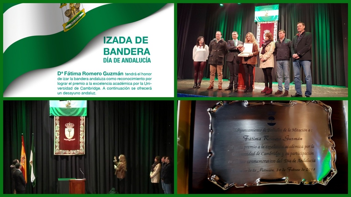 Reconocimiento a alumna del CBS en el acto institucional por el Día de Andalucía 2018 en la Casa de la Cultura del Bollullos de la Mitación